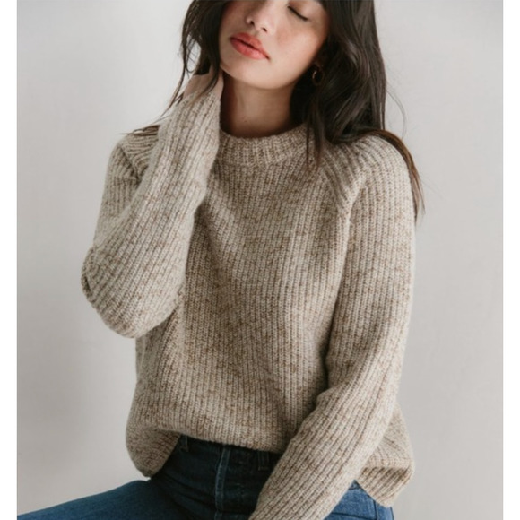Jenni Kayne Sweaters - Jenni Kayne Recycled Cashmere Blend Fisherman Crew Neck Pullover Sweater Size 3X